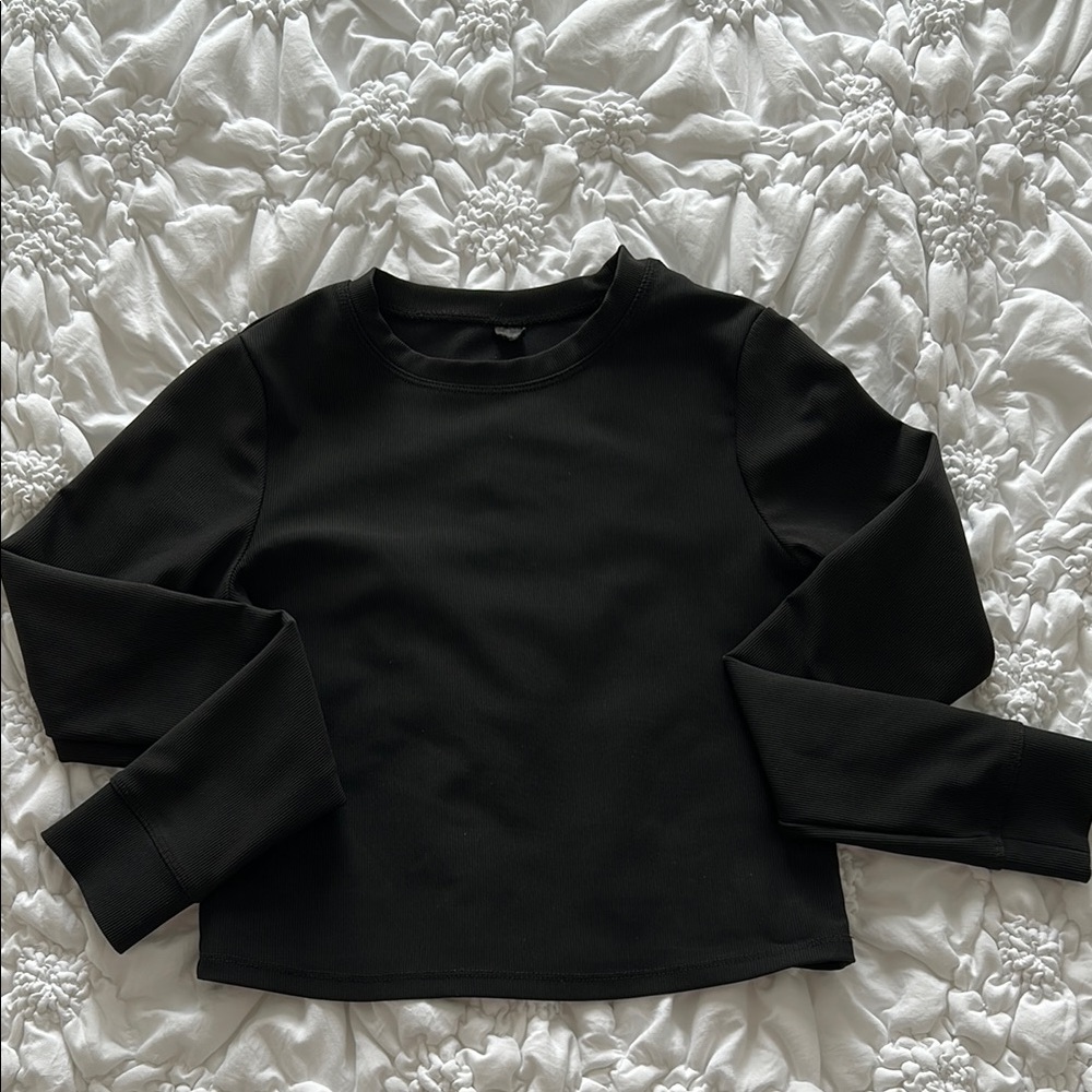 sport long sleep crop top